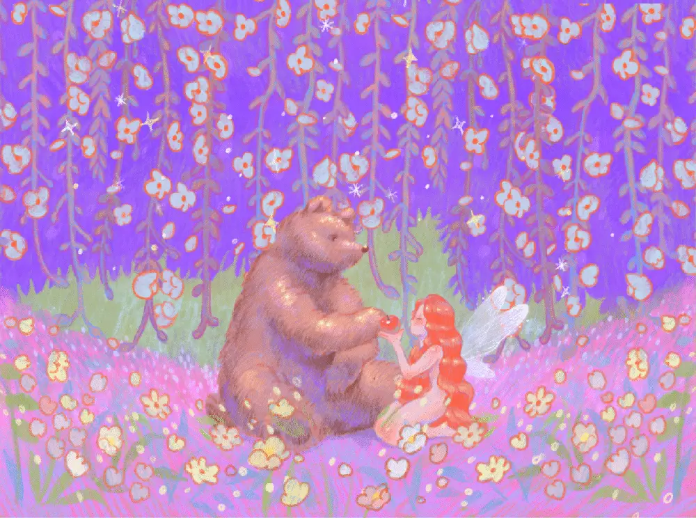 Animated annual artbook motion graphic.